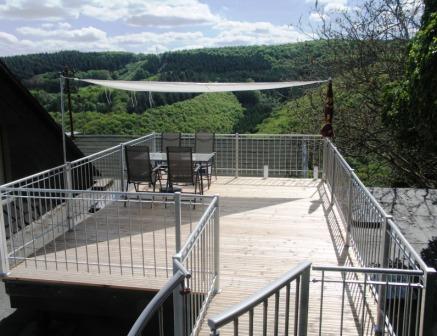 Dachterrasse Ferienhaus Steinkallenfels